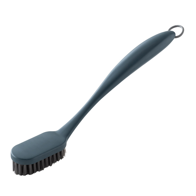 Thickened fine-wire long-handle shoe brush, hangable plastic multi-functional cleaning laundry brush, non-damaging soft-bristle small brush