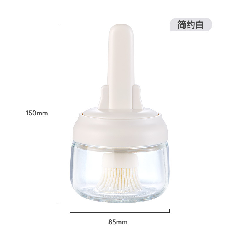 Silicone oil brush, household high-temperature resistant oil brush with bottle, separate oil bottle, outdoor barbecue oil brush integrated oil brush bottle