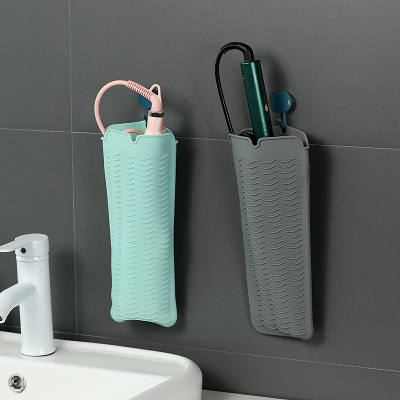 Silicone curling iron heat pad straightening comb storage bag straightener anti-scald pad portable electric curling iron sleeve clip