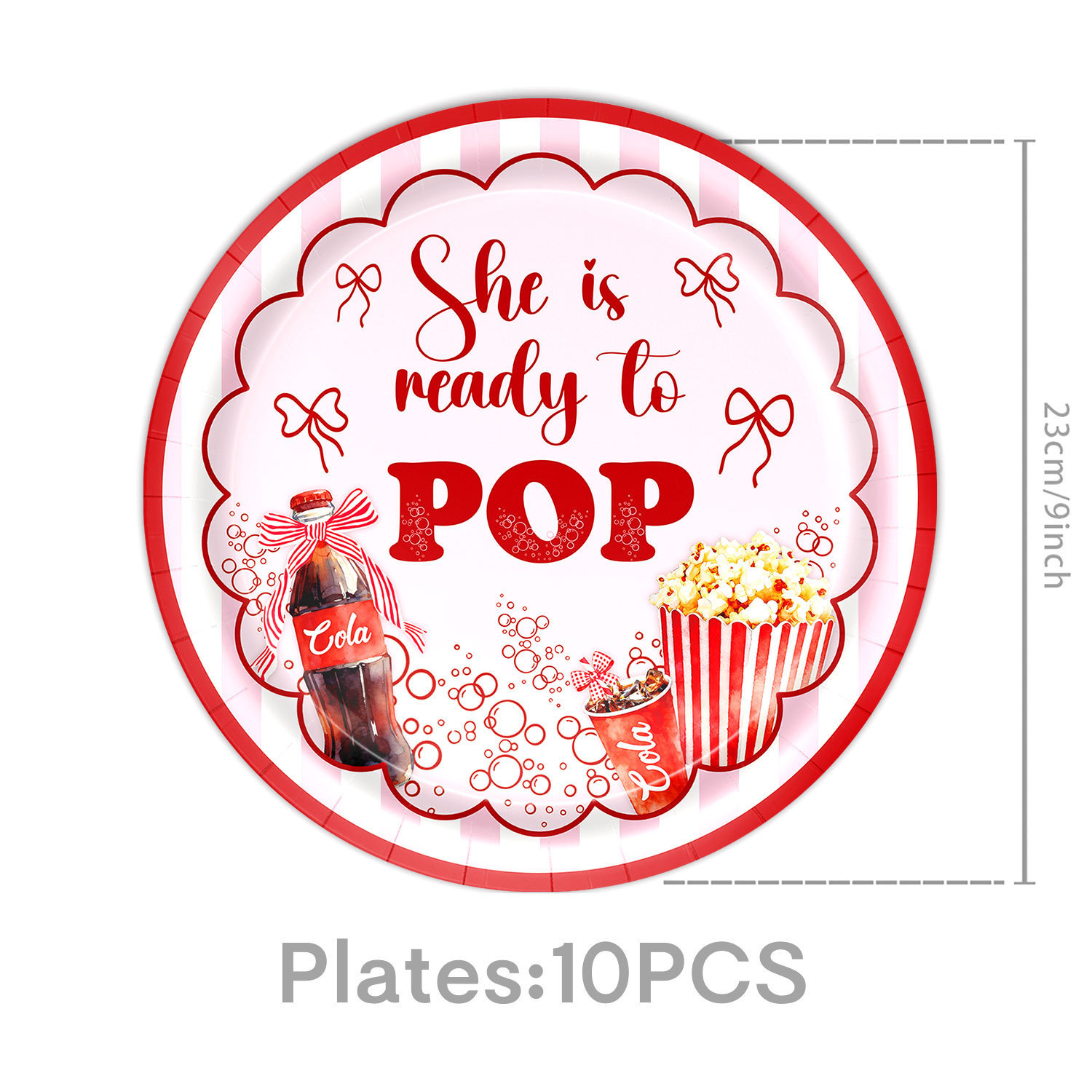 New Baby Shower Cola Popcorn Christening Theme Party Tableware Paper Plate Bunting Flag Tablecloth Decoration