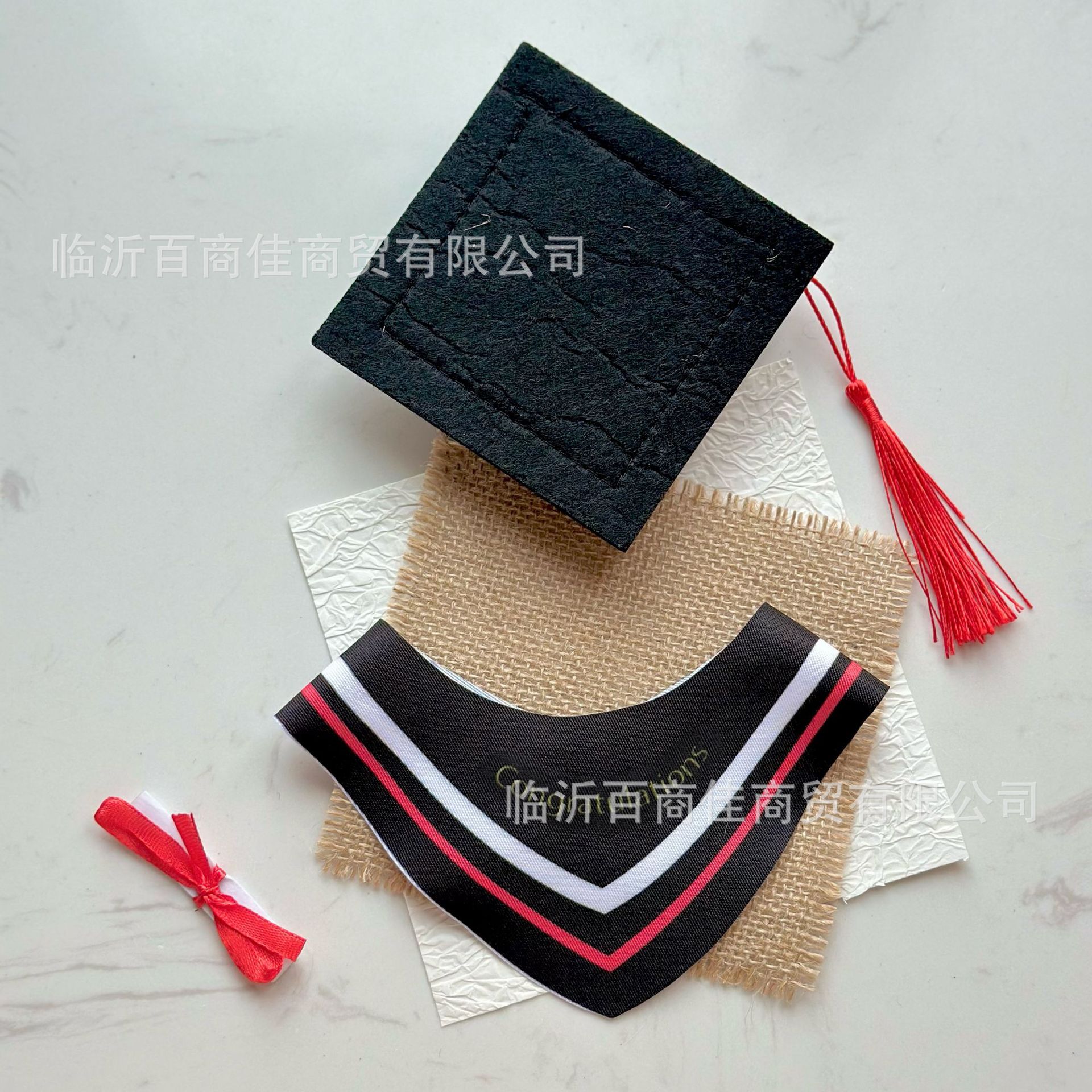 Doctoral uniform 30CM plush doctoral cap certificate set plush toy doll doctoral clothes hat graduation gift