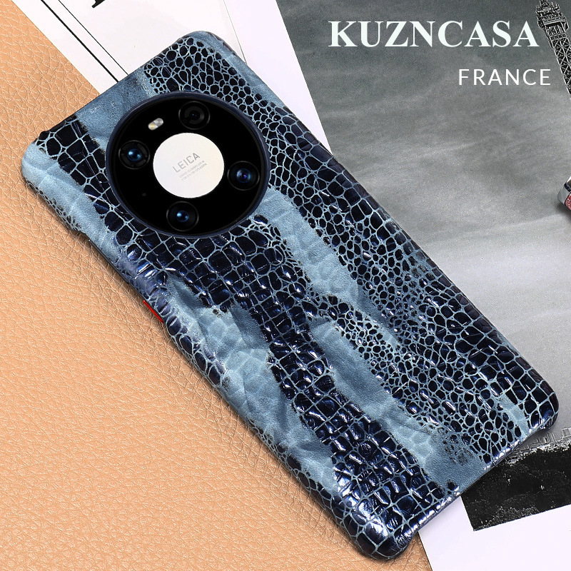 Applicable Mate 60 Pro phone case genuine leather crocodile pattern Magic 4 protective case male female Mate 40
