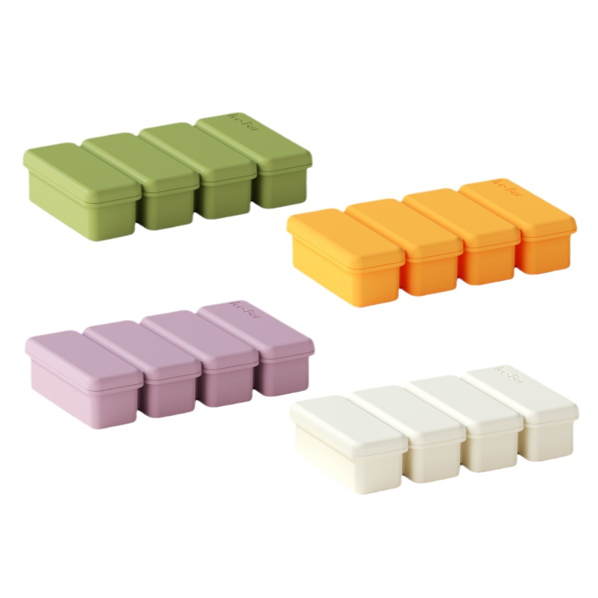 Silicone ice cube tray, popsicle mold, bar-shaped ice pop mold, kitchen ice cream mold, baby food baking ice mold