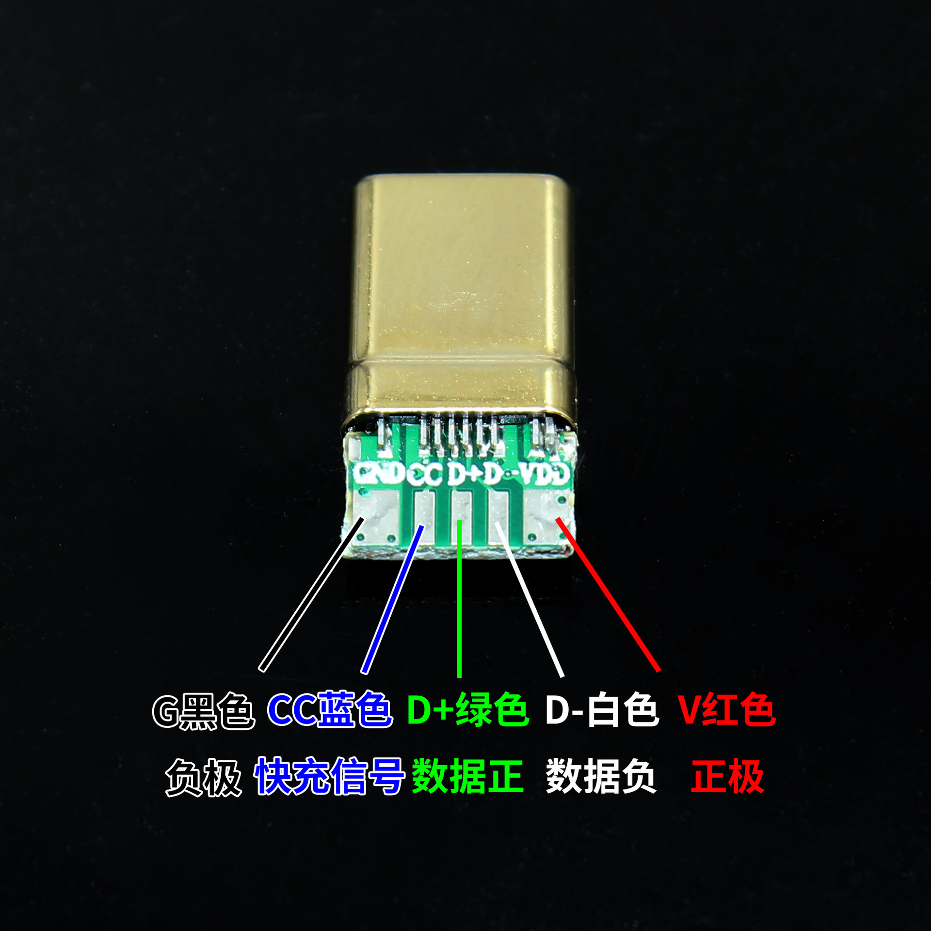金色 Typec PD65W插头