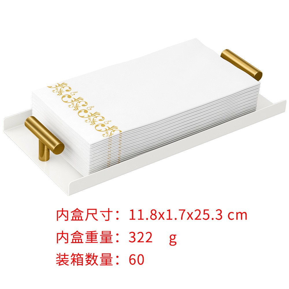 New Nordic carbon steel square tissue holder hotel restaurant coffee shop napkin rack table tissue storage