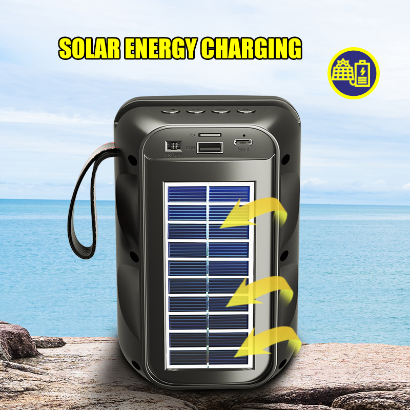 DV-1122 Bluetooth Speaker Portable Solar Loud Volume Bass Wireless Outdoor Bluetooth Audio Small