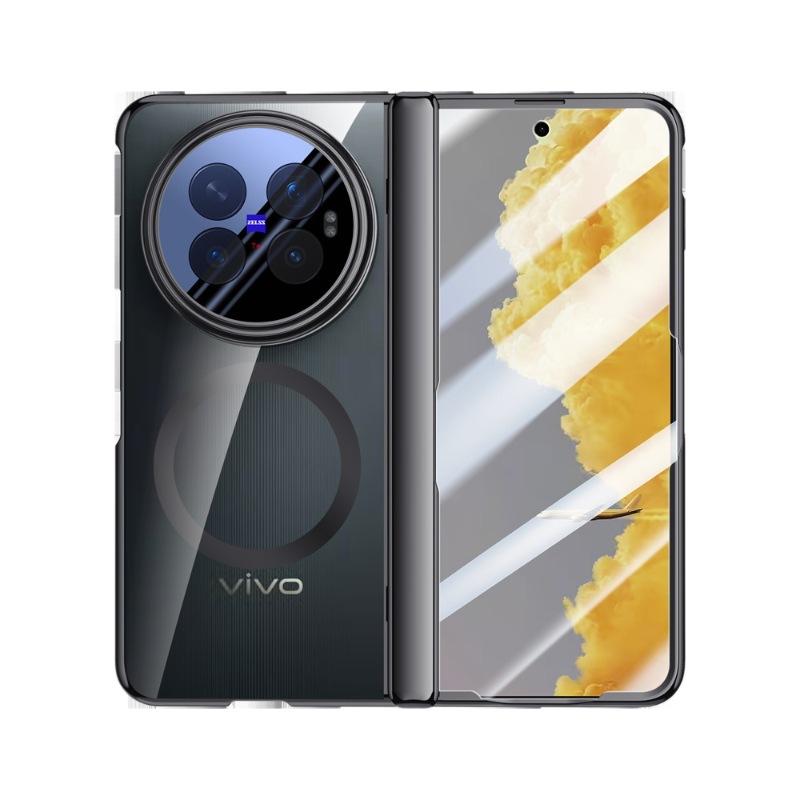 Applicable to VIVO X Fold 6 ice-breaking series electroplated phone case magnetic transparent full coverage hinge case film anti-drop