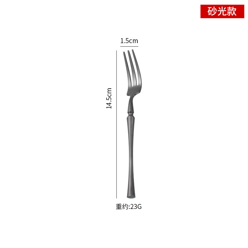 304 stainless steel tableware, knife fork spoon, small waist thickened solid household Western knife, hotel supplies, stirring spoon