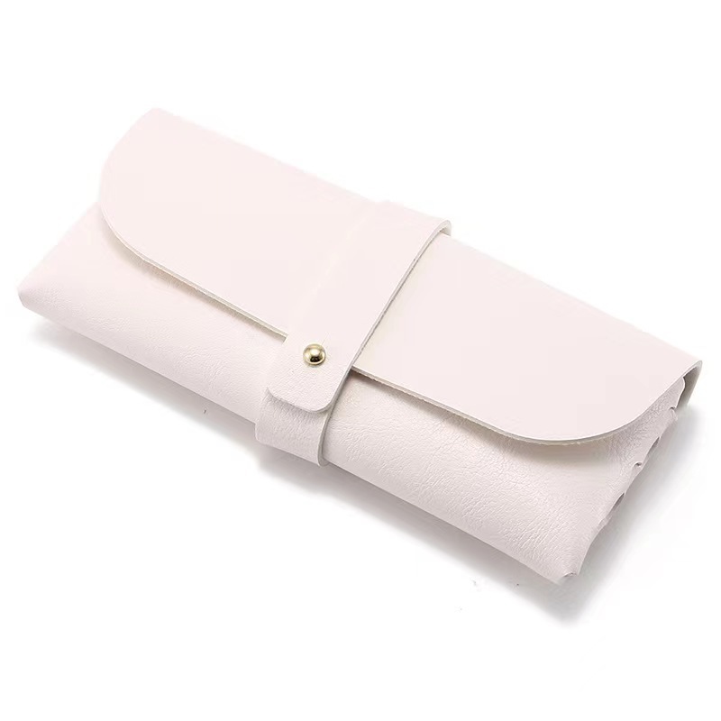New single stud sunglasses case, PU leather case soft bag sunglasses case, black portable glasses case