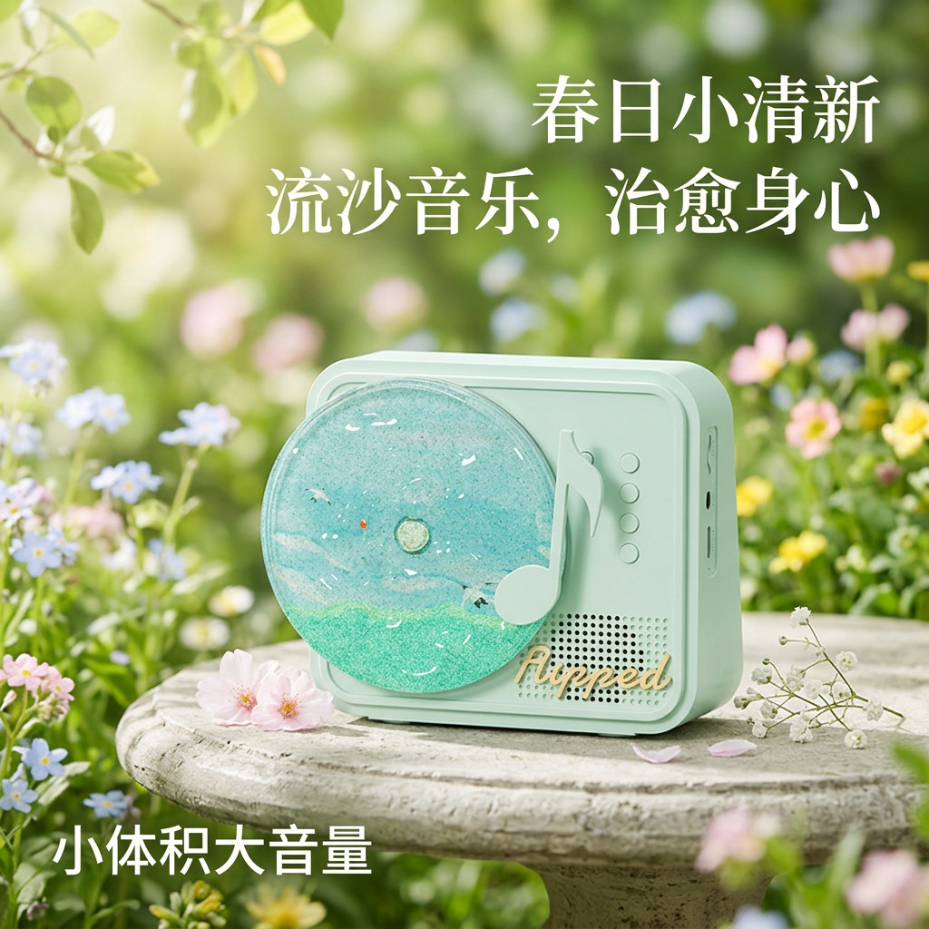 26 New Little Time Quicksand Bluetooth Speaker Wireless Speaker Ambiance Light Sound and Light Integration Stereo Effect