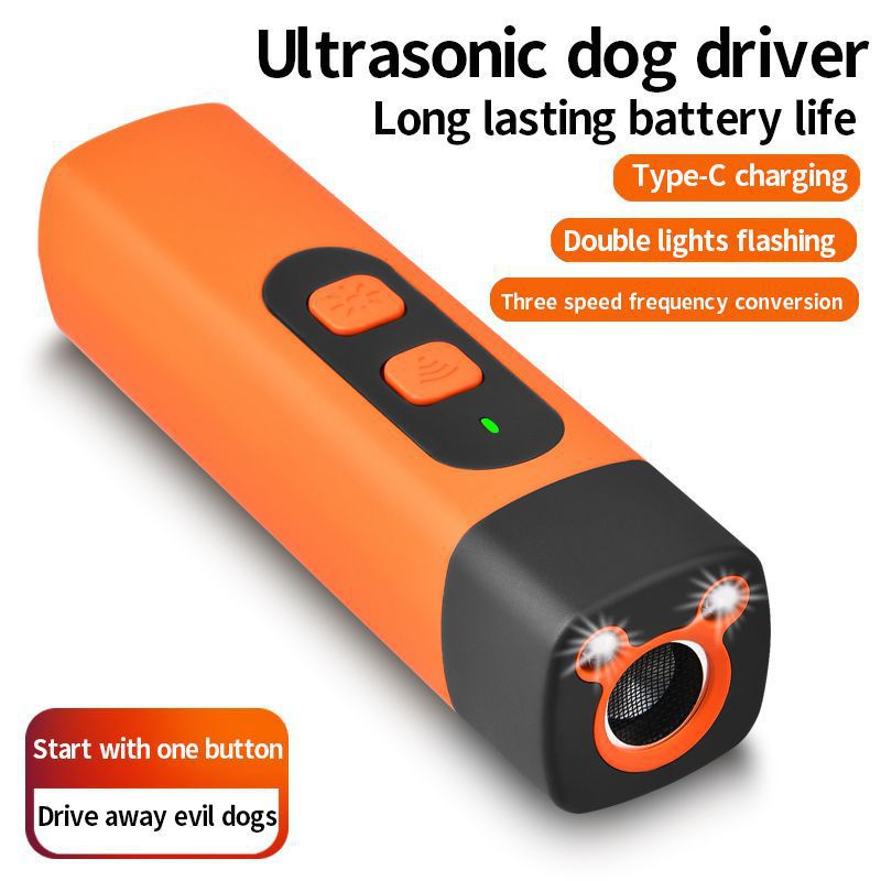 Mini Ultrasonic Dog Repeller High Power Long Distance Training Bark Stopper Dog Chaser Outdoor Self-Defense Anti-Bark