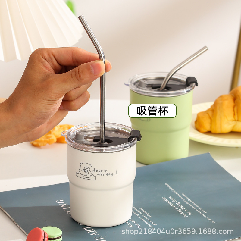 304 stainless steel mug household water cup shatterproof student office coffee cup tea cup milk cup