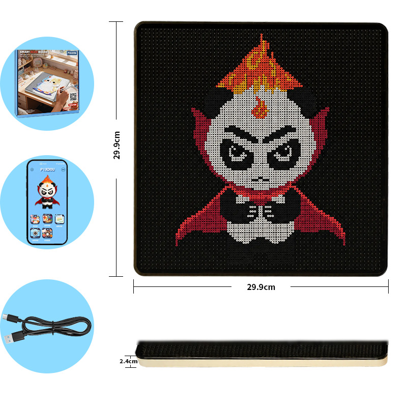 New 104-Pin Smart Bead Board LED Electronic Screen with Transparent Backing, High-Temperature Resistant, Bluetooth-Enabled Large Bead Board