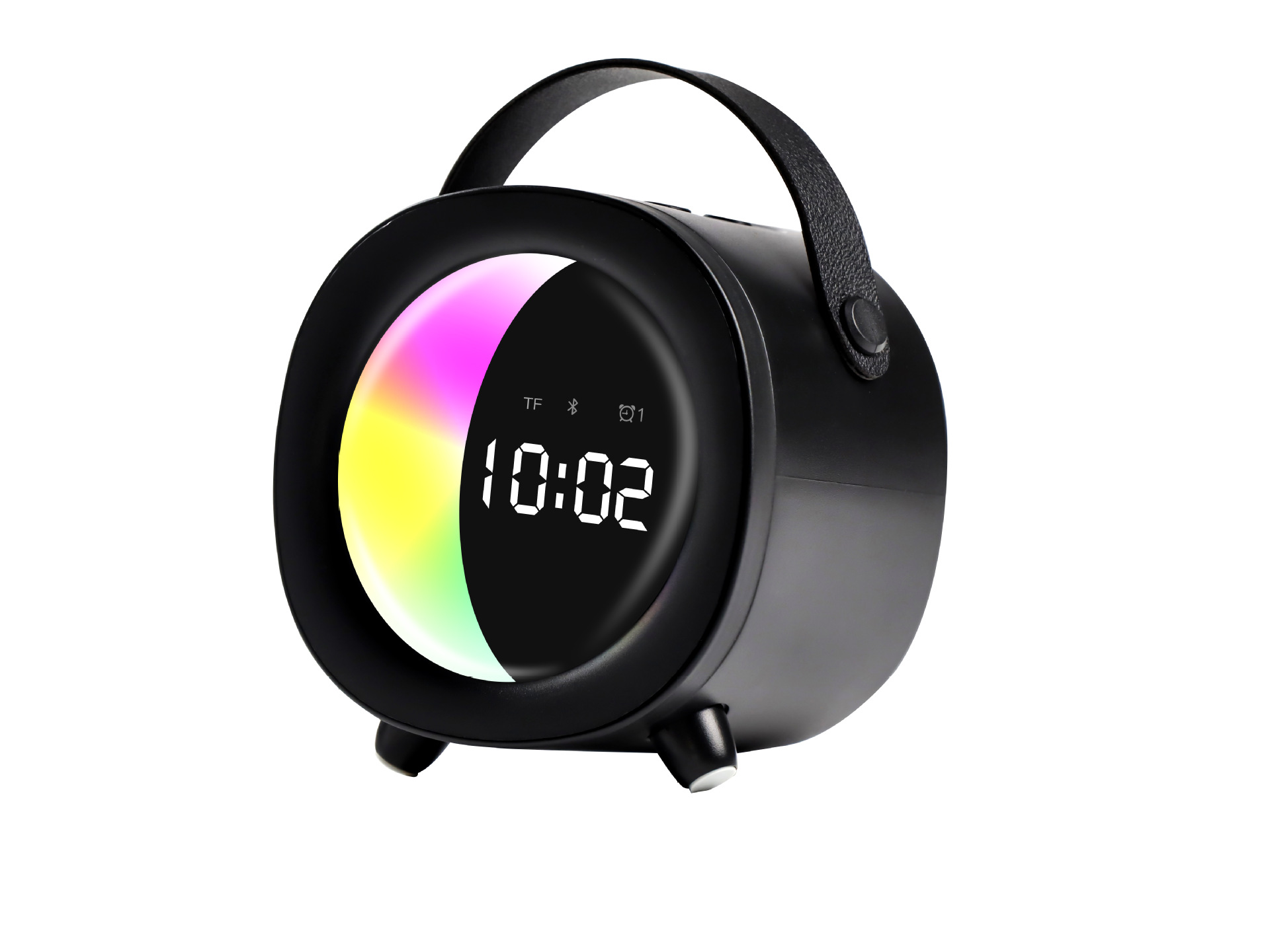 2026 New Moon Alarm Clock Bluetooth Speaker Card Slot RGB Small Speaker Bluetooth Speaker Subwoofer