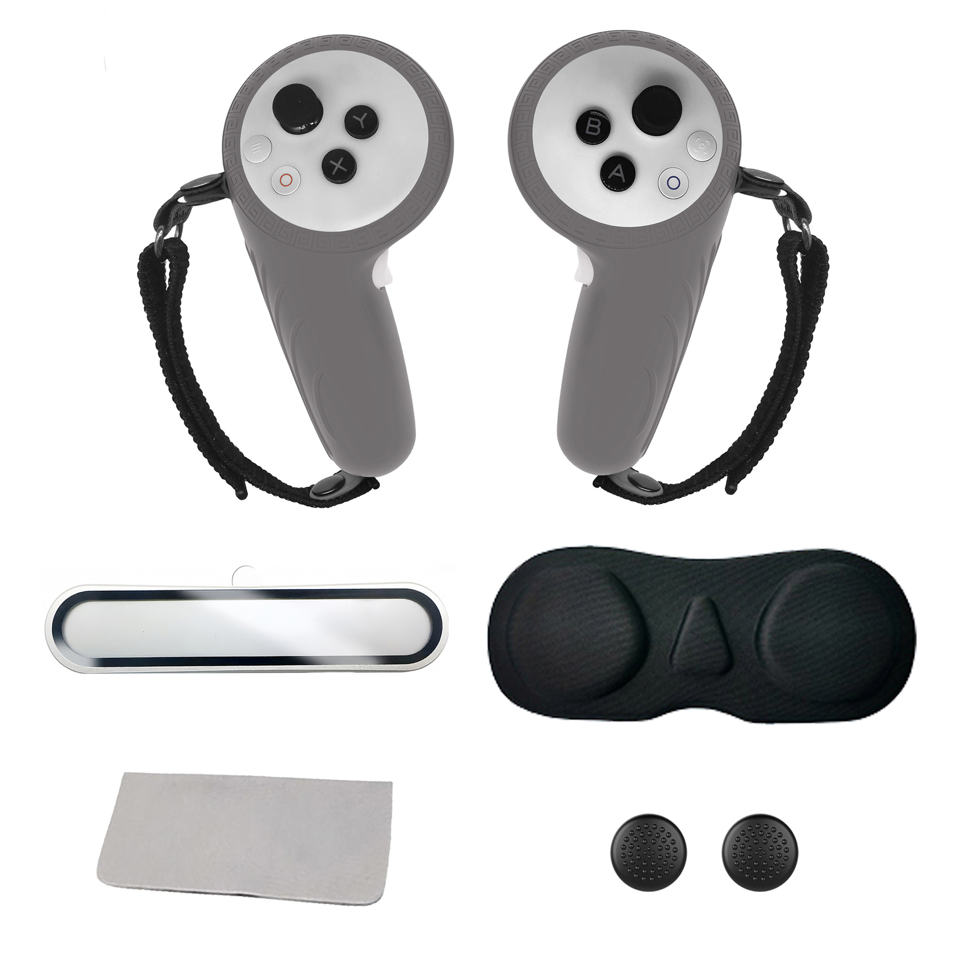Suitable for PICO4 Ultra Silicone Face Cover Handle Protective Case Lens Film Protective Film VR Accessories Six-piece Set