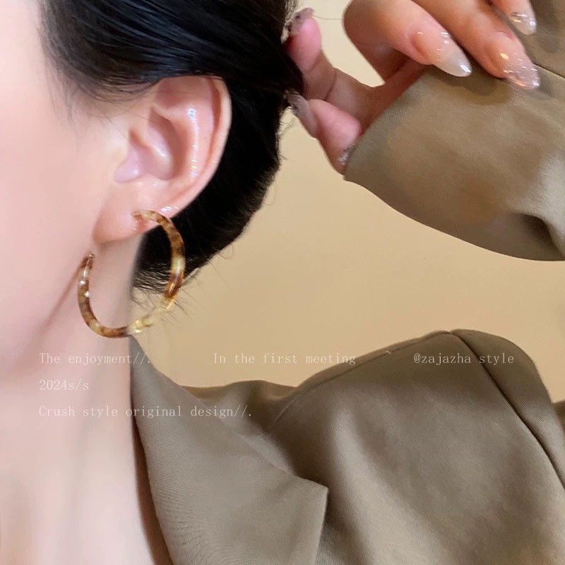Large Hoop Earrings for Women Stud Earrings Unique Exaggerated Hoop Ear Accessories