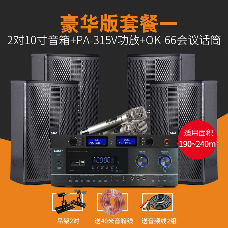 SAST K5 conference room audio home KTV speaker set complete dance teaching training room wall-mounted K-song audio set
