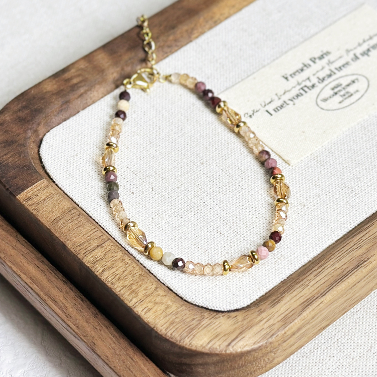 Natural Shell Bracelet Milad Color Tiger Eye Bracelet Simple Imported Seed Bead Bracelet