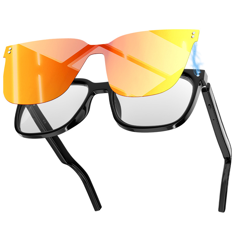 M10A Smart AI Translation Bluetooth Glasses Magnetic Dual Lenses Anti Blue Light UV with Polarized New