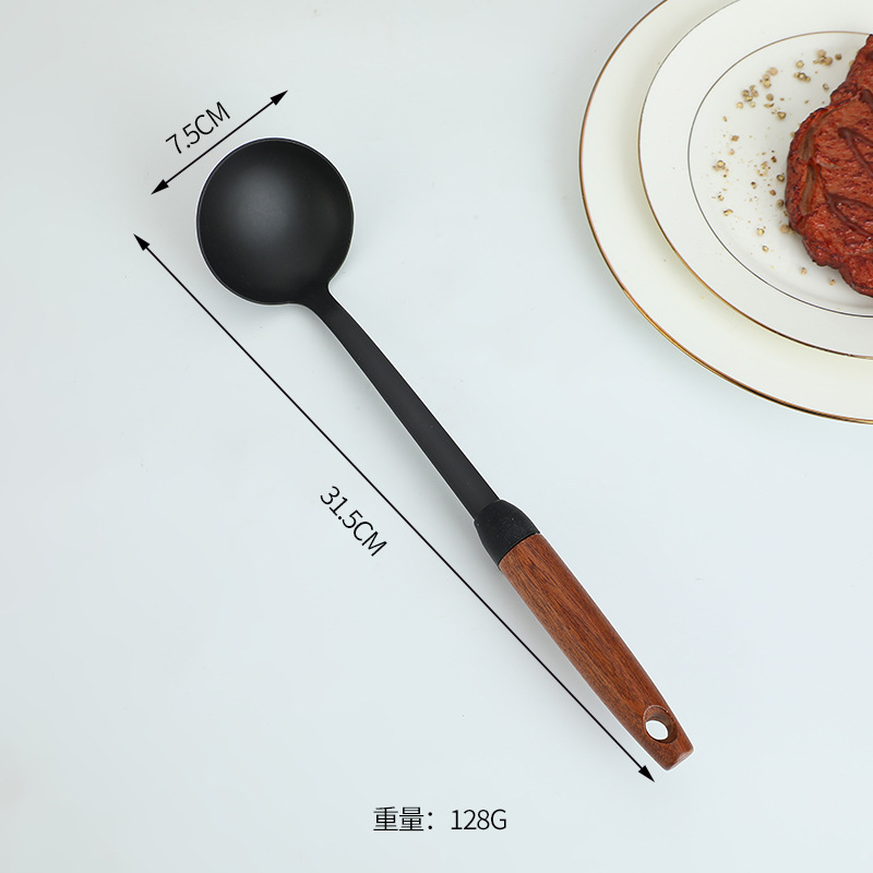 Wrought iron spatula household nitrided iron wok spatula cooking spatula high temperature resistant iron spatula spoon set