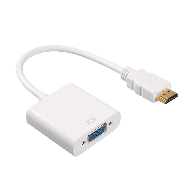 HDMI to VGA adapter cable with audio power supply connect TV computer cable HD adapter HDMI to VGA