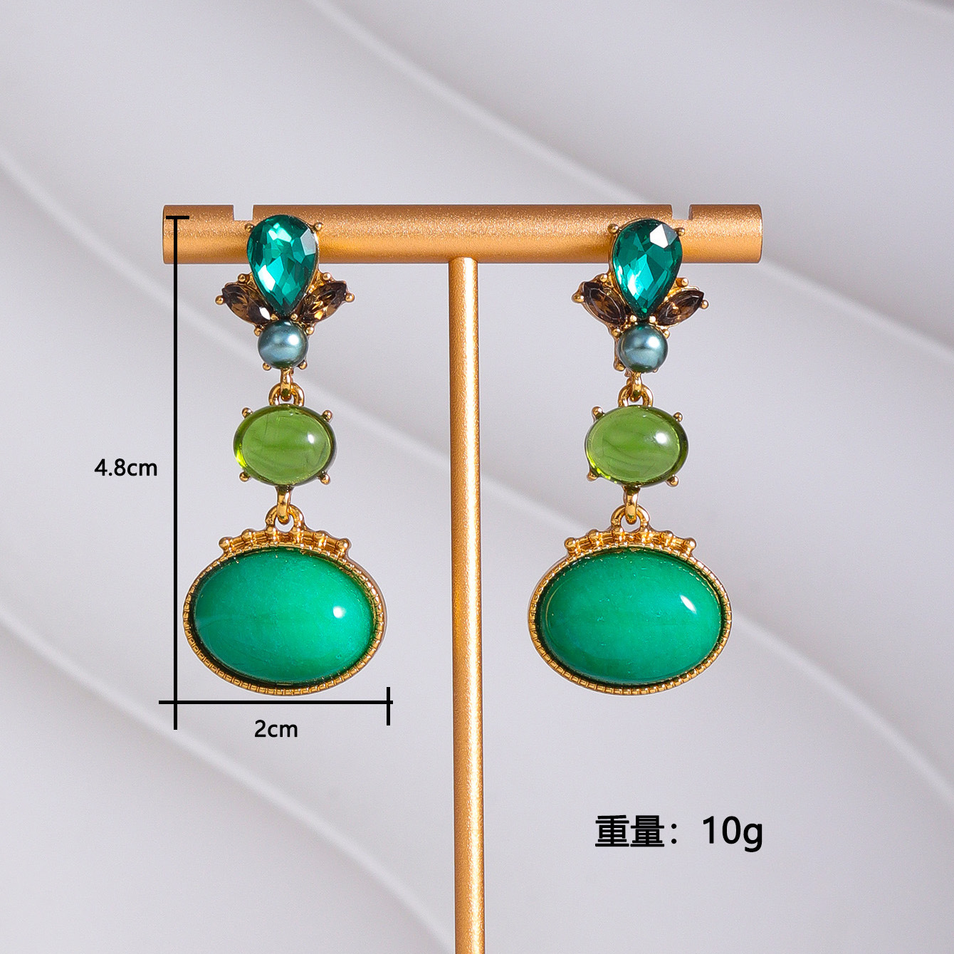 Original Design Wind Accessories Vintage Style Gemstone Earrings Women