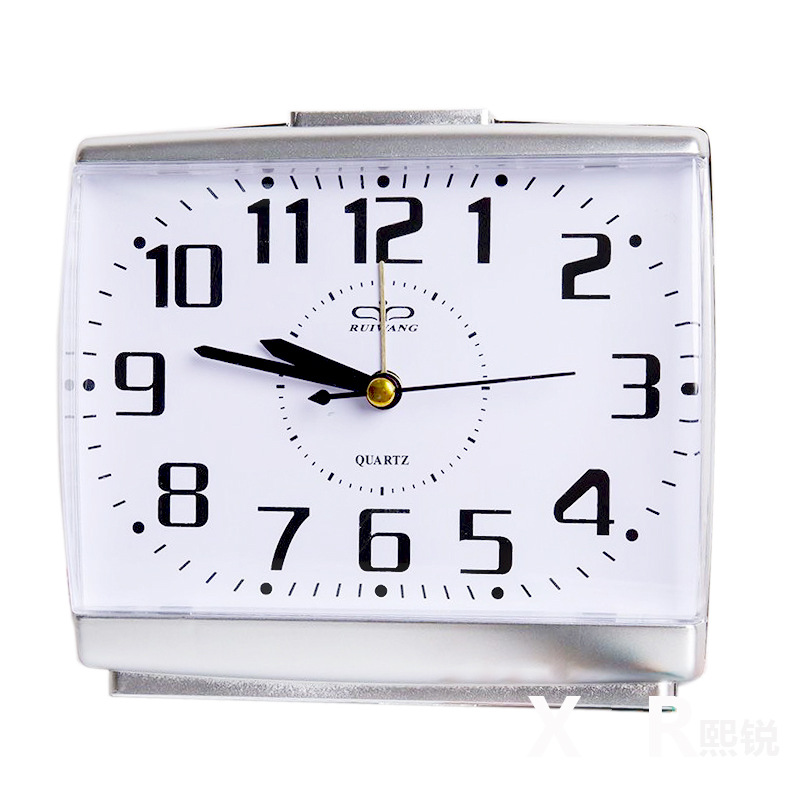 Square Large Alarm Clock with Light Night Glow High-Quality Silent Movement Unbreakable Acrylic Mirror Desktop Clock