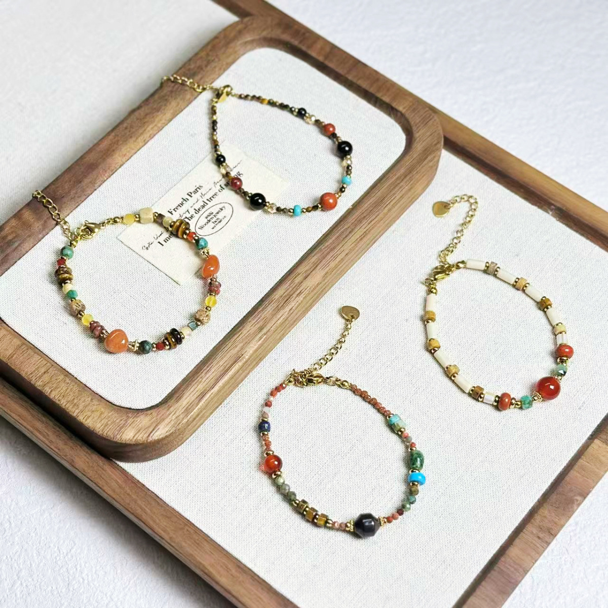 Dunhuang Style Red Agate Beaded Bracelet New Chinese Style Bracelet Women