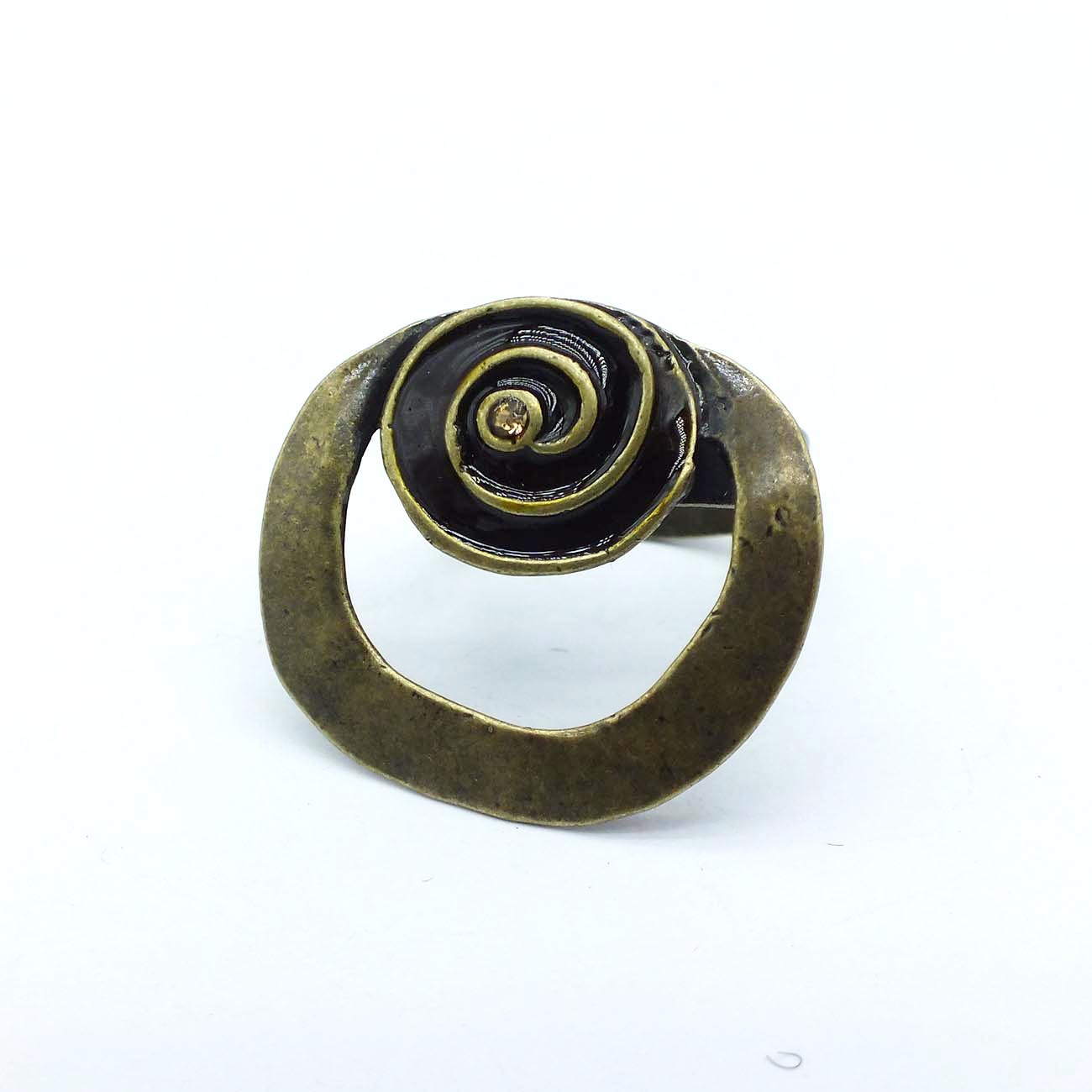 J24 Accessories Oil Drop Swirl Ring Women's Enamel Color Open Ring