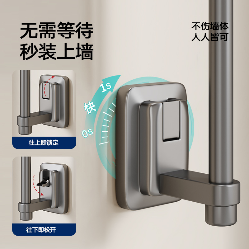 Suction Cup Kitchen Paper Towel Rack No-drilling Cabinet Cling Film Storage Hanger Cloth Rack Paper Towel Hanging Rod Roll Rack