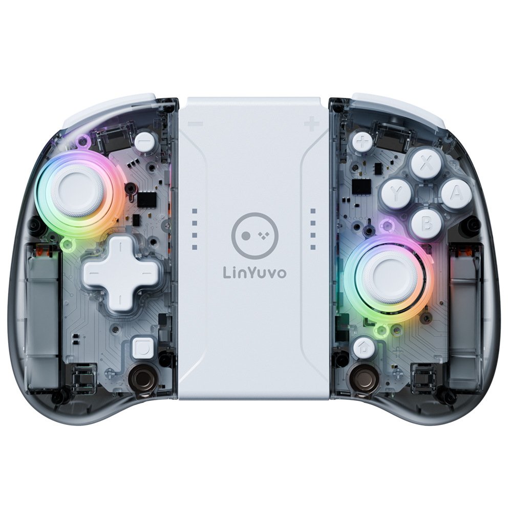 LinYuvo Lianyou switch joy con bluetooth handle colorful RGB rainbow light macro function left and right handle
