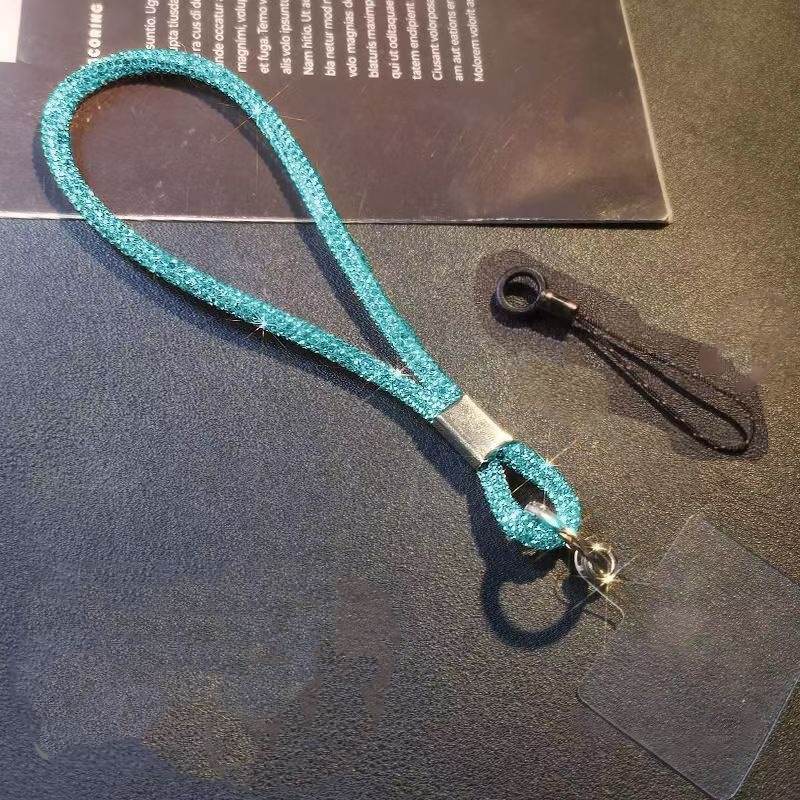 Mobile phone lanyard wrist chain luxury rhinestone pendant short lanyard phone chain