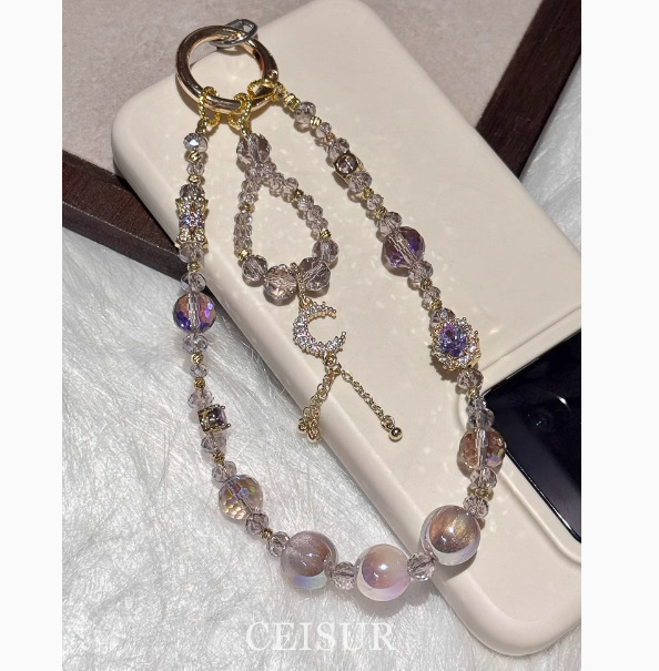 【Pink Star Chain】Summer Shell Bead Phone Chain Lanyard Keychain Bag Pendant