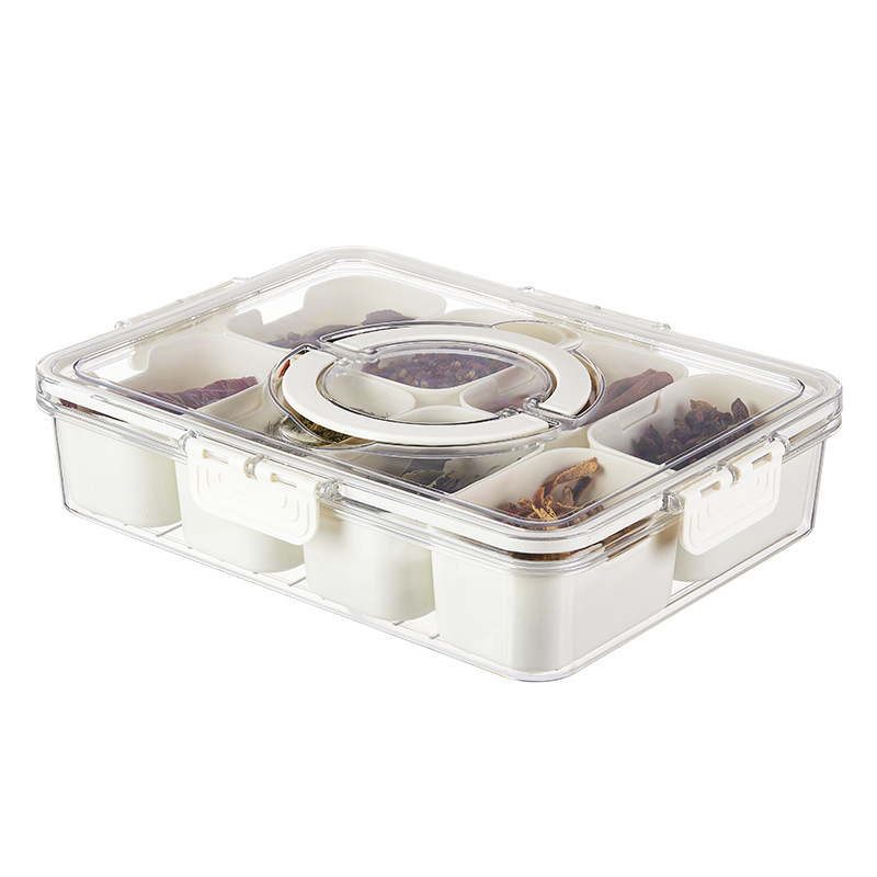 Seasoning Fresh-Keeping Plastic Kitchen Sealed Box Spice Storage Box Food-Grade Divided Transparent Coarse Grain Seasoning