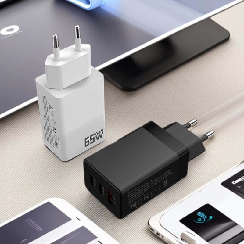 65W GaN PD Fast Charging for Apple Huawei Laptop Tablet Phone Charger Multi-Country Compatible
