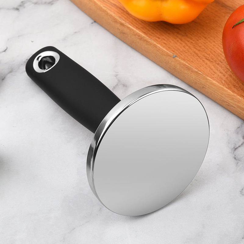 Stainless steel meat press household round patty press meat tenderizer masher kitchen gadget multi-functional