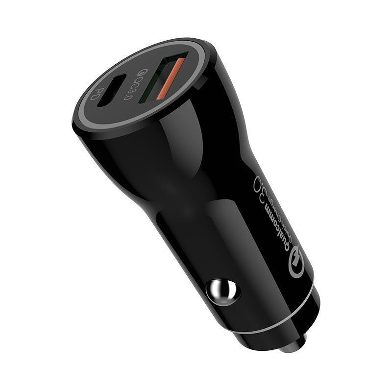 PD38W Car Charger Dual Port Flash Charge USB Car Charging Head QC3.0 Mini Car Fast Charger 20W