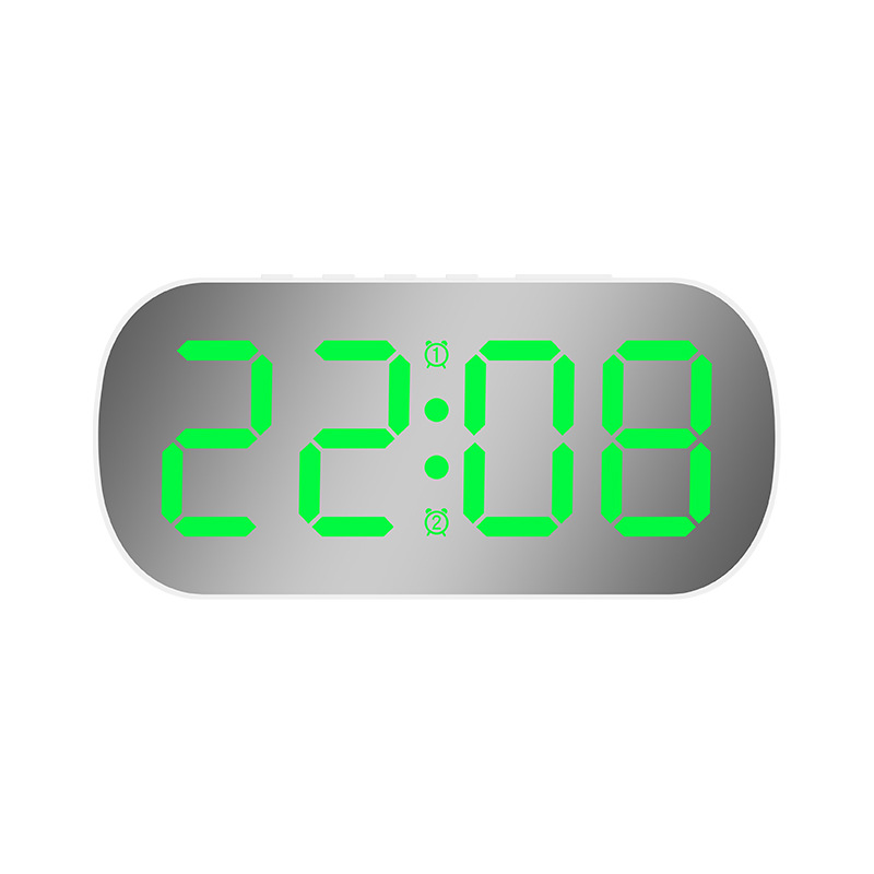 Simple LED Digital Electronic Clock Digital Desktop Small Alarm Clock Student Children Mirror Alarm Clock 6637