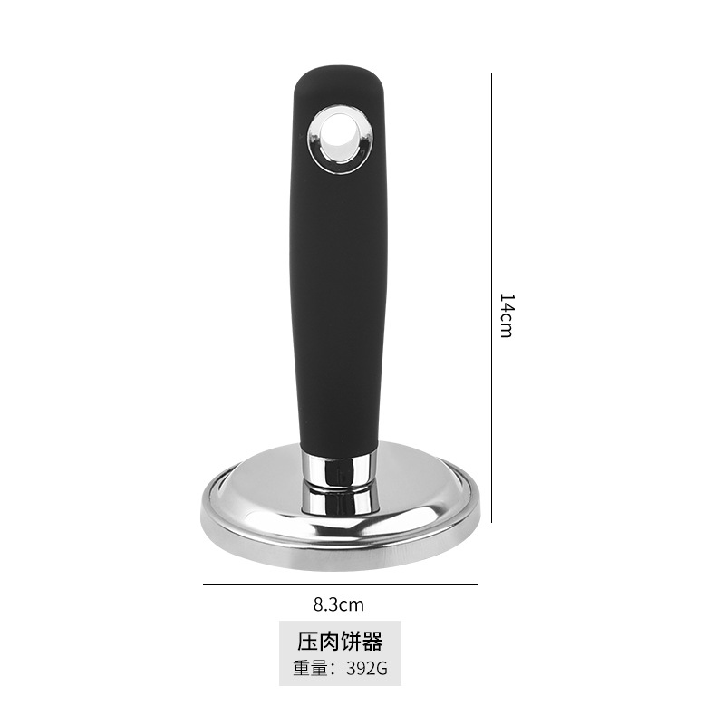 Stainless steel meat press household round patty press meat tenderizer masher kitchen gadget multi-functional