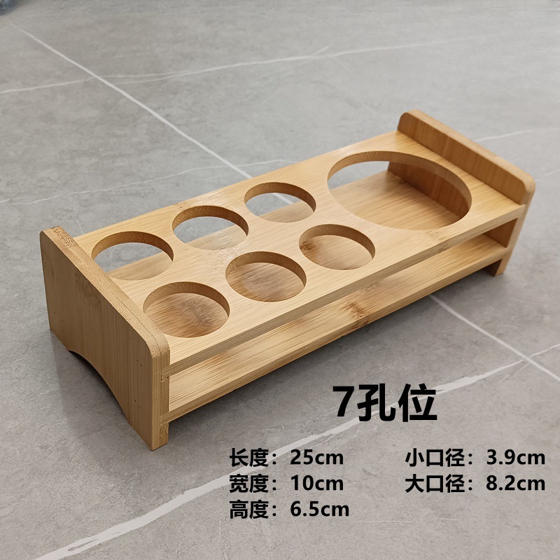 Bamboo liquor glass rack wine dispenser rack shot glass rack bamboo wooden rack small wine glass storage rack small sake cup rack