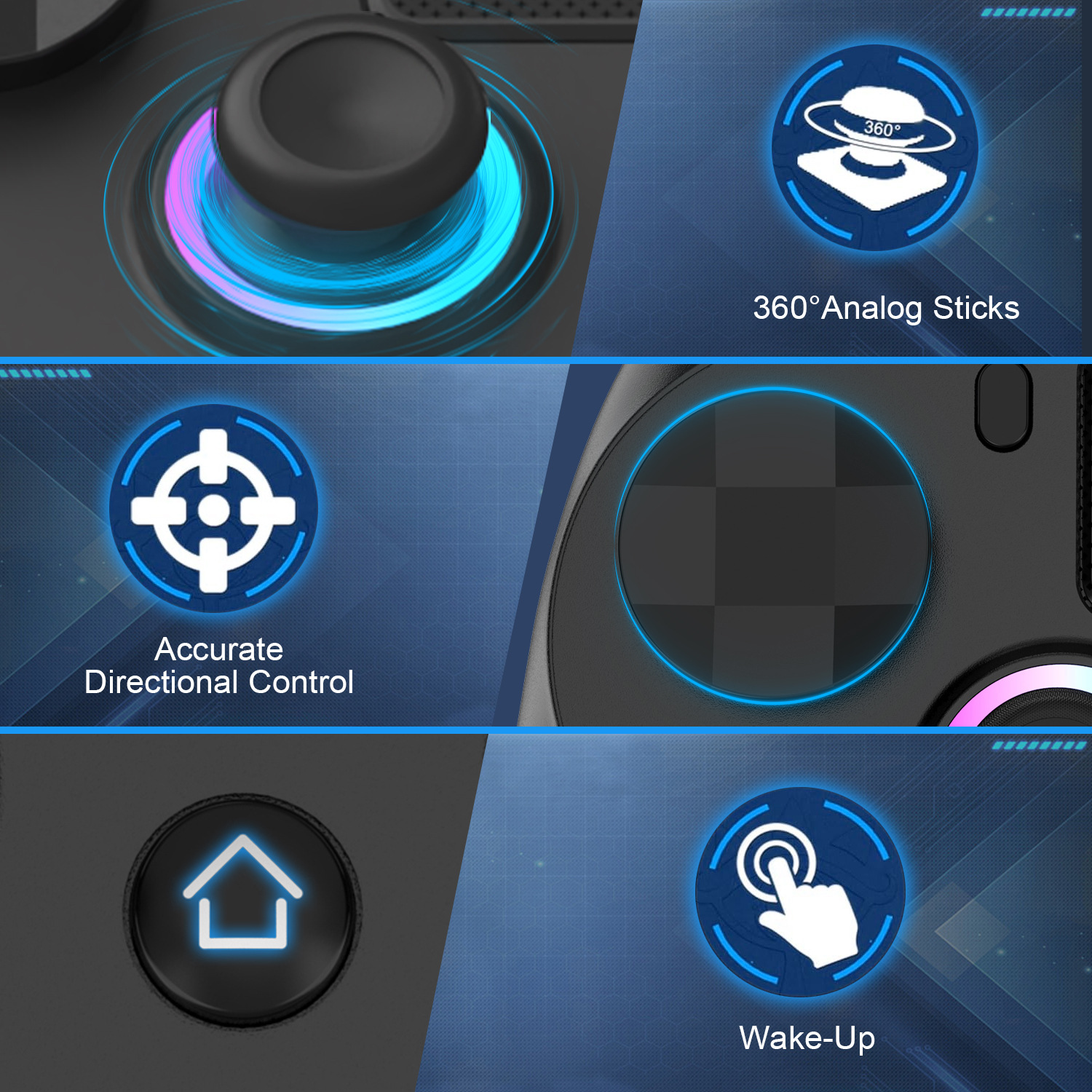 P4 Wireless Bluetooth Controller Wireless Six-Axis Motion Sensing Vibration Computer Steam P4 Game Controller