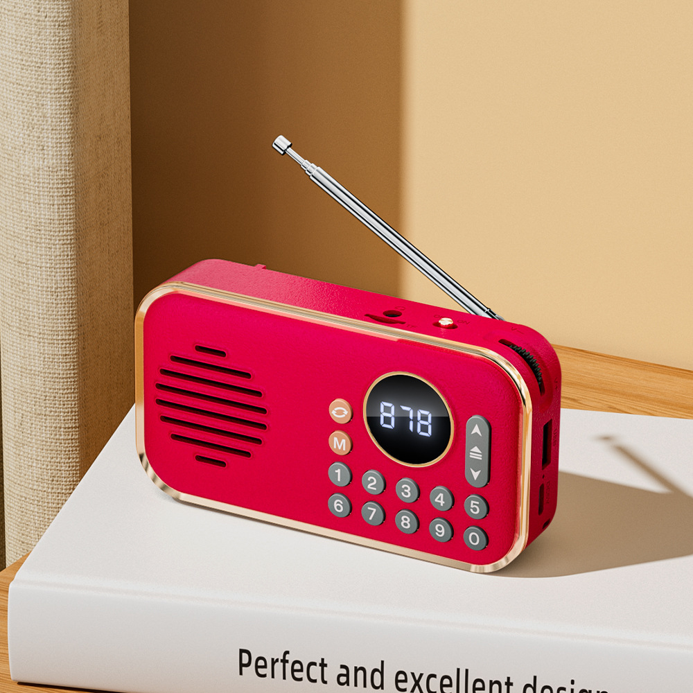 New Elderly Radio Walkman Bluetooth Speaker Portable Music Player Card Insert U Disk Audio