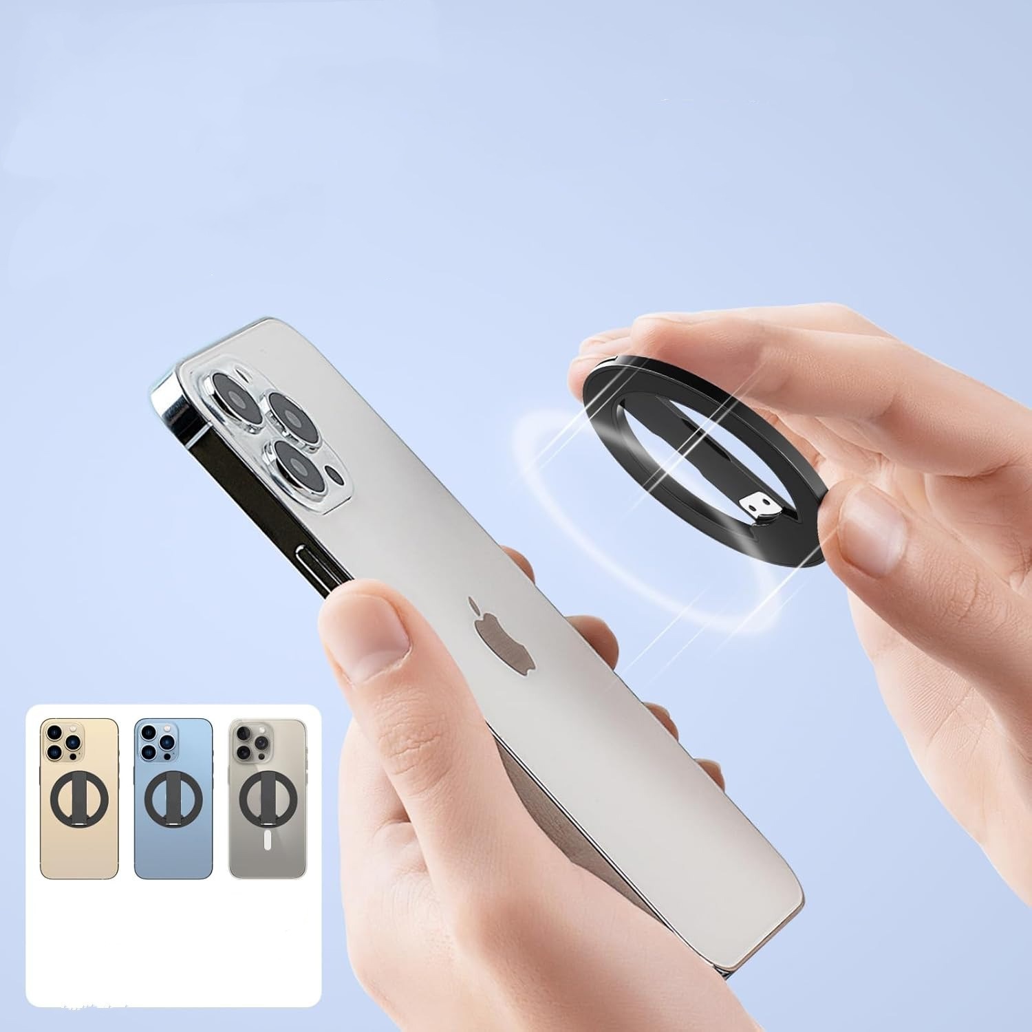 Magsafe Magnetic One-line Stand Full Metal Custom LOGO Desktop Support Lazy Stand Magnetic Ring Stand
