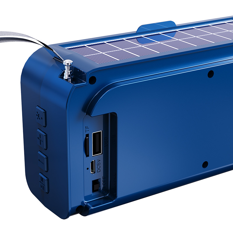 Small Speaker Bluetooth Card Outdoor Solar Flashlight Bluetooth Gift Small Audio Portable