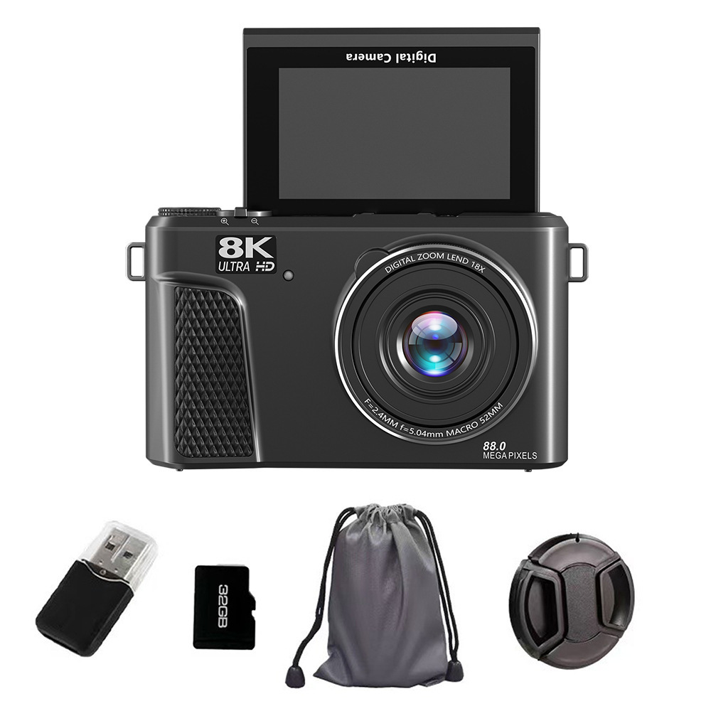 8K mirrorless digital camera high pixel flip screen WiFi upload phone student beauty camera