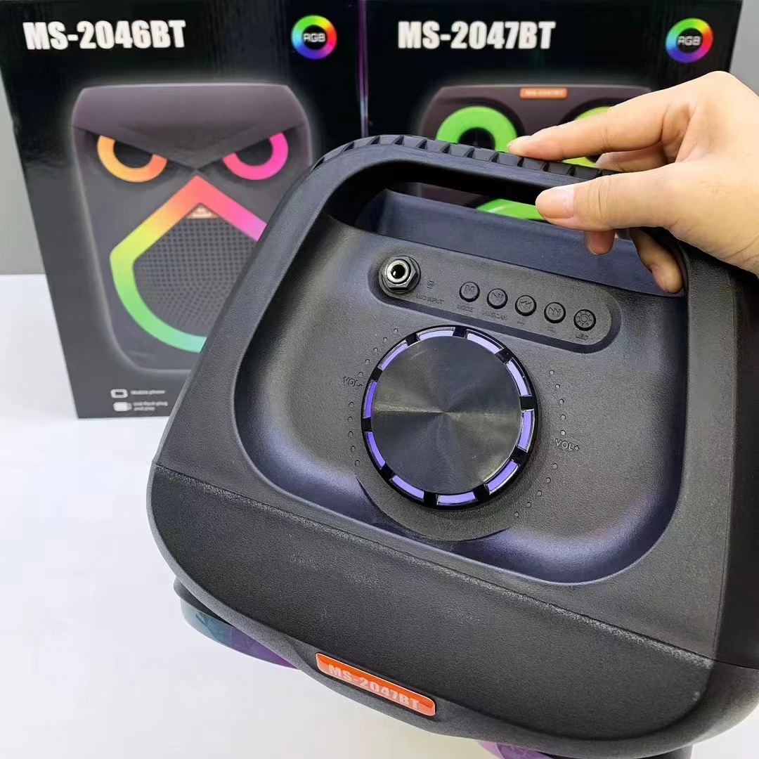 New 8-inch Bluetooth Speaker Outdoor Portable Subwoofer Handle Colorful Light Home K Song Wireless Speaker