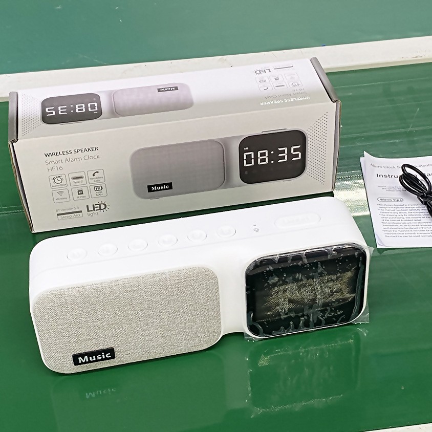 2026 sleep white noise clock speaker, Bluetooth alarm clock audio fabric bedside speaker, baby soothing sleep aid