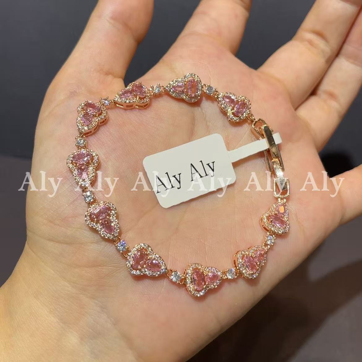 New Colorful Full Diamond Gourd Bracelet for Women Exquisite Bracelet Sweet Elegant Hand Jewelry