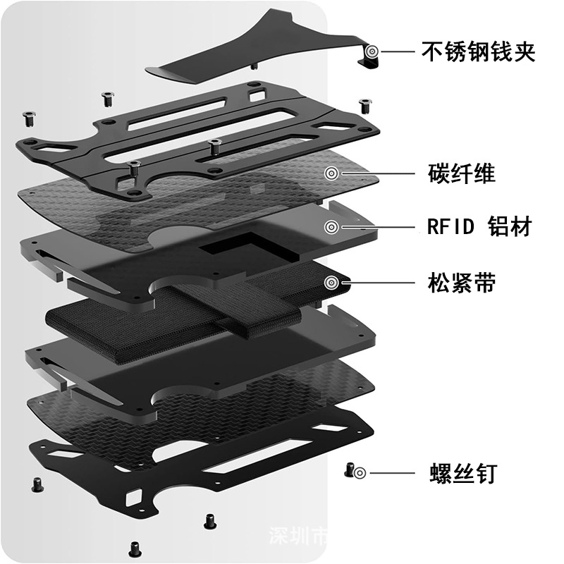 New Aluminum Alloy Card Holder RFID Anti-theft Card Clip Metal Air Tag Ultra-thin Men's Wallet