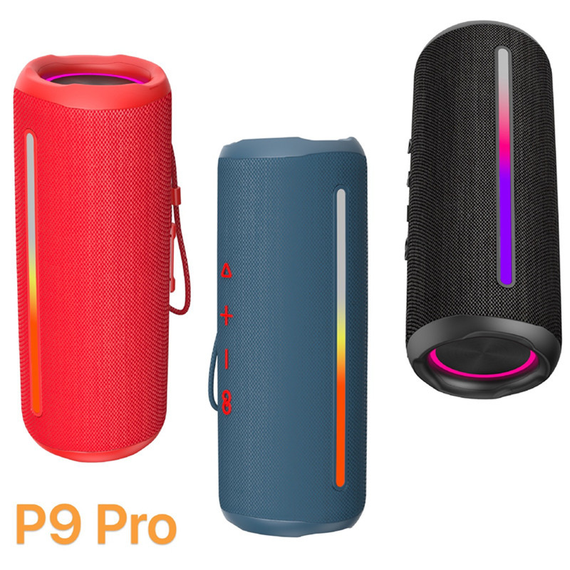 P9pro Bluetooth Wireless Speaker RGB Running Light Heavy Bass Portable Speaker TF Card Tandem